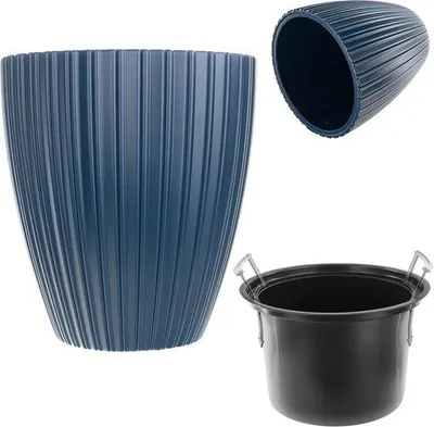 Produktbild von Runder Kunststoff-Blumenpot für Innen- und Außenbereiche