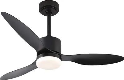 Immagine prodotto di Ventilatore da soffitto, telecomando, luce dimmerabile, nero - 42 pollici