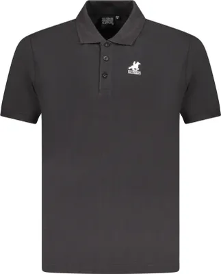 Produktbild von Elegantes Schwarzes Kurzarm-Poloshirt für Herren mit Stickerei