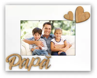 Fotorahmen Holz Weiß 22,5x2x17,2 cm für 10x15 cm Foto