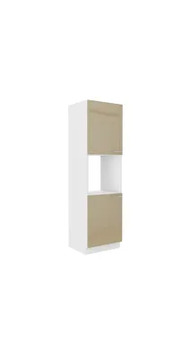 Produktbild von Küchen Hochschrank 60 Lara Cappuccino Hochglanz Küchenzeile Küchenblock Küche