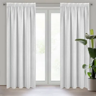 Produktbild von Gardine LOARA weiß silber 140x270 cm  Kräuselband