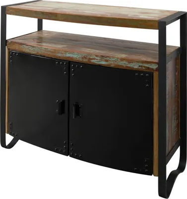 Image de MASSIVMOEBEL24 | Commode 100x43 Bois de récupération laqué Multicolore INDUSTRIAL #41