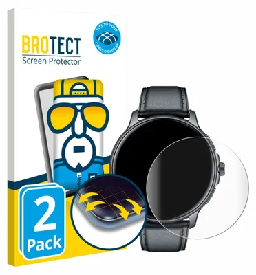 Produktbild von 2x BROTECT Fullscreen Schutzfolie für TAOLOON Smartwatch 1.43" Displayschutz Folie Fullcover Klar Transparent