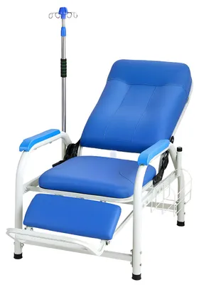 Productafbeelding van VEVOR Medische stoel met infuusstandaard, infuusstoel, draagvermogen 181 kg, stalen constructie, verstelbaar van 90-160°, met beklede zitting, voetsteun en opbergmand, geschikt voor ziekenhuizen en verzorgingstehuizen