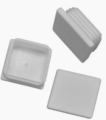 Produktbild von 10 Stück - Lamellenstopfen Vierkantrohrstopfen 35 x 35 mm (Außen) Stopfen WEIß