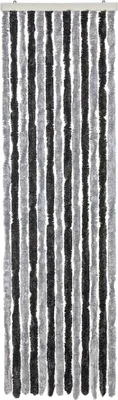 Produktbild von vidaXL Fliegenvorhang Grau und Schwarz 56x185 cm Chenille