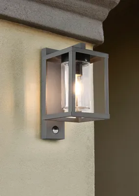 Produktbild von Außenwandleuchte, mit Bewegungssensor, aus Aluminium, anthrazit, IP44, lightling Luna