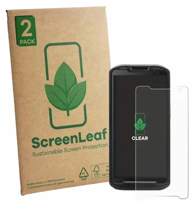 Produktbild von 2x ScreenLeaf Schutzfolie für Point Mobile PM84P nachhaltiger Displayschutz Display Schutz Folie Klar Transparent