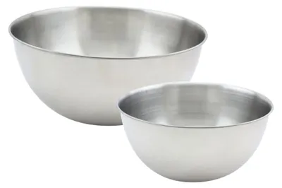Image de Set de 2 bols à mixer en inox 20,5 et 25 cm Fackelmann Basic