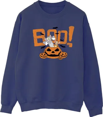 Produktbild von Tom & Jerry - "Halloween Boo!" Sweatshirt für Damen BI40800 (M) (Marineblau)