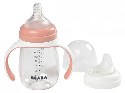 Produktbild von Beaba 2 in 1 Lernbecher 210 ml - altrosa; 913478