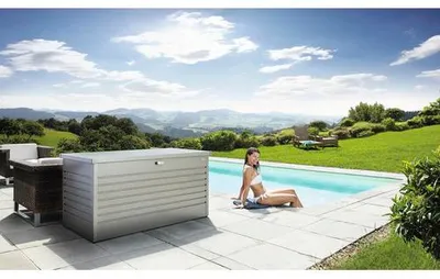 Obrázek produktu pro Zahradní box na polstry Biohort 160, 160 x 79 x 83 cm šedý křemen metalický
