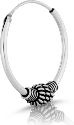 Produktbild von Einzel 18mm Schlange Bali Creole Silber Keltisch 925 Sterling Silber Gothic 4395