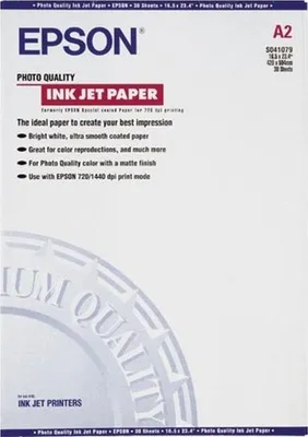 Zdjęcie produktu dla Papier do drukarek atramentowych Epson Photo Quality A 2, 30 arkuszy, 105 g, S 041079