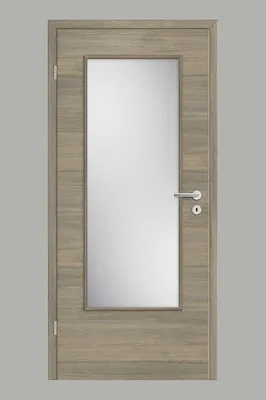 Produktbild von Pertura Zimmertür Yori CPL Lärche Smoke quer 86,0x198,5 cm Links mit Lichtausschnitt G3 (ohne Glas)
