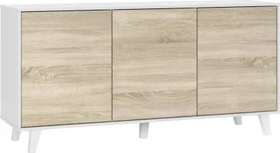 Immagine prodotto di Dmora Credenza Acrolorum 41x154x75h cm Bianco, Apertura Push Pull 6 Vani
