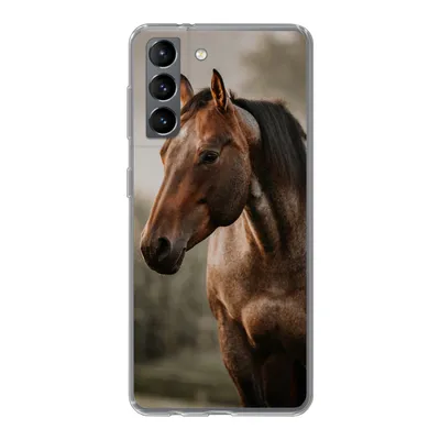 Produktbild von MuchoWow® Handyhülle Schutzhülle Hülle für Samsung Galaxy S21 Pferd - Licht - Wald Silikon Softcase Handy Hülle - Softcase