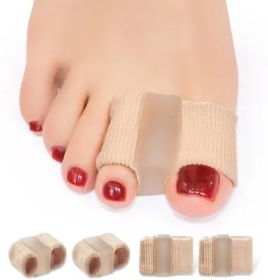 Immagine prodotto di Correttore in silicone per l'alluce, protezione traspirante per i piedi per uomo e donna, sollievo dal dolore ai piedi grazie alla correzione dell'allineamento delle dita.