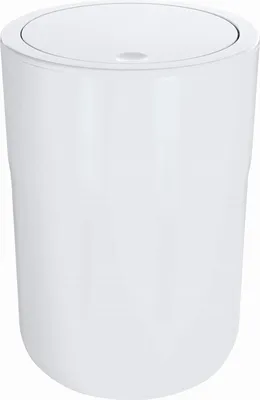 Immagine prodotto di Cestino per cosmetici con coperchio basculante - 5 litri, bianco, ideale per bagni e uffici