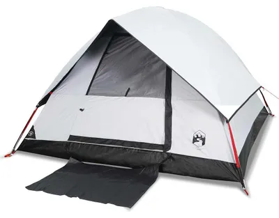 Image de vidaXL Tente de camping dôme 2 personnes blanche foncée étanche à l'eau