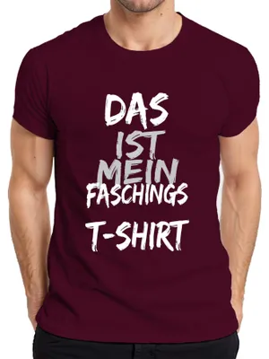 Produktbild von Das ist mein Faschings Karneval Kostüm lustig Geschenk Party Herren T-Shirt, Burgundy, XL