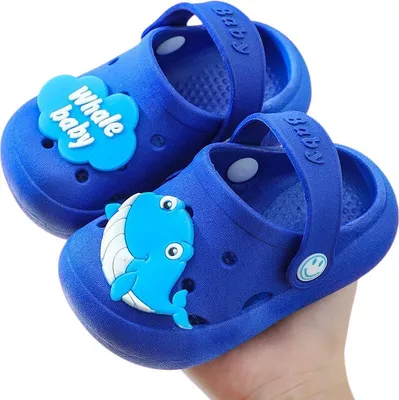 Produktbild von Kinder Jungen Mädchen Clogs Badeslipper Pantoletten Hausschuhe ST-702 Blau Gr.33/34