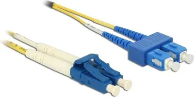 Produktbild von Delock - Netzwerkkabel - LC Duplex (M) zu SC (M) - 3 m - 2 mm - Glasfaser - Duplex - 9/125 Mikrometer - G.657.A1/OS2 - halogenfrei - Gelb