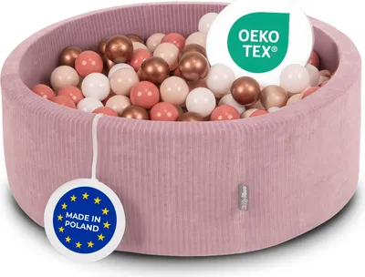 Produktbild von KiddyMoon Bällebad Kinder Schaumstoff Mit Bälle Für Baby ab 1 Jahr
