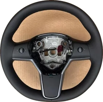 Obrázek produktu pro Volant,Polyuretankůže, Kompatibilní s Tesla Model 3, Kompatibilní s Tesla Model Y, Barva: černá, Číslo OEM dílu: 1490214-00-B
