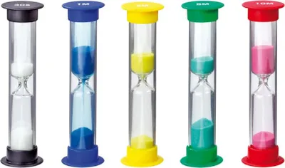 Produktbild von Betzold Sanduhren-Set, 5-teilig