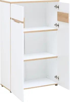 Produktbild von Aktenschrank >Memphis< in Weiß / Artisan Eiche Nachbildung - 75x122x38 (BxHxT)