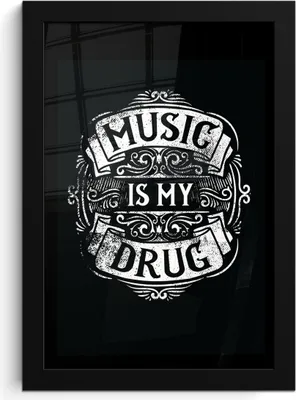 Produktbild von MuchoWow® MuchoWow® Gerahmtes Poster Musik - Retro - Zitat 20x30 cm - Poster mit zchwarzem Bilderrahmen - Drucken - Bilder Poster im Rahmen