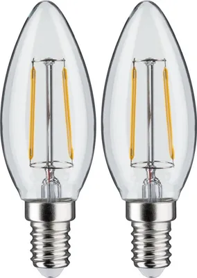 Produktbild von Paulmann 284.74 Ð14 2W 2PACK LED-Kerze, Sockel E14, 2 Watt, Warmweiß, 2700 K,