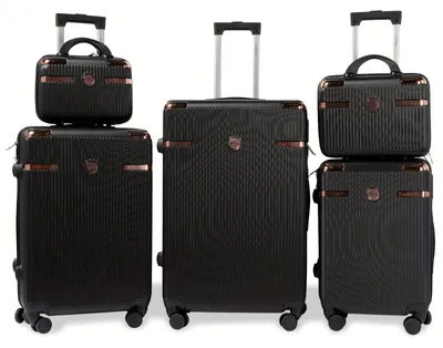 Image de Valise - Valise de voyage - Bagage à roulettes - Valises - Bagage à main - Coque en ABS - Poignée télescopique en aluminium réglable