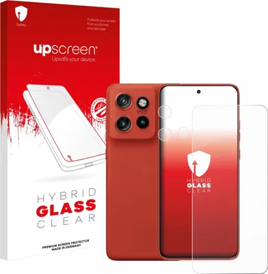 Produktbild von upscreen Schutzglas für Motorola Moto 60 Neo (Display+Kamera) Schutzfolie Panzer Folie Glas Display Schutz klar