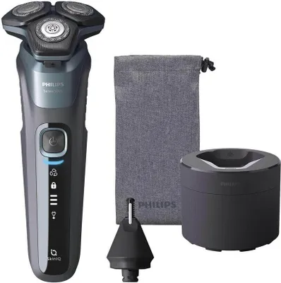 Zdjęcie produktu dla Philips SHAVER Series 5000 S5586/66, Golarka rotacyjna, Niebieski, LED, Ładowanie, Zasilanie, SH71, 2 lat(a)