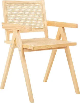 Produktbild von HOMLA ROTIN Holzstuhl mit Naturrattan 50x55x78 cm