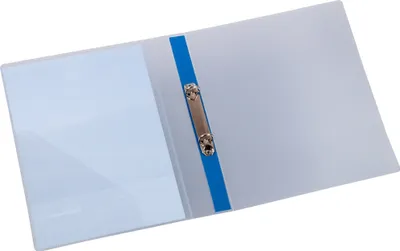 Produktbild von Präsentationsringbuch DIN A4, PP, 2 Ringe, blau/transparent