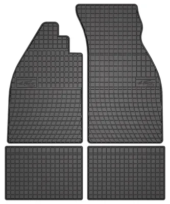 Productafbeelding van Rubberen automatten voor Volkswagen Garbus 1938-2003 (cabrio) – 4-delig, zwart, op maat – Wielganizator SolidPRO