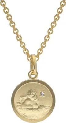 trendor 73600 Engel-Anhänger mit Diamant Gold 333 (8 Karat) für Kinder 1