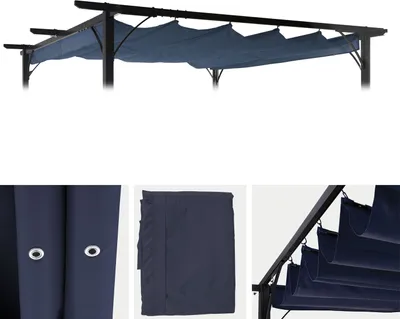 Obrázok produktu pre Náhradný kryt 320x250cm pre strešnú pergolu HWC-C42 3x3m ~ modrý