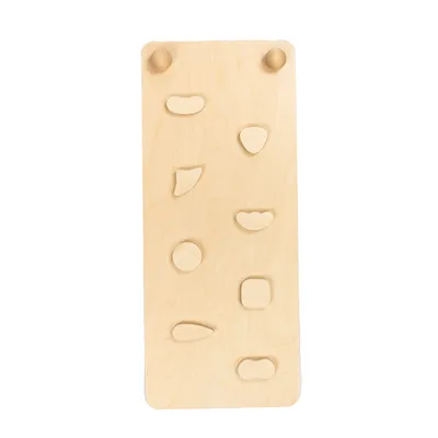 Produktbild von leg&go Rutsche für Kletterdreieck, Indoor Kinderrutsche, Rampe aus Holz, Naturholz