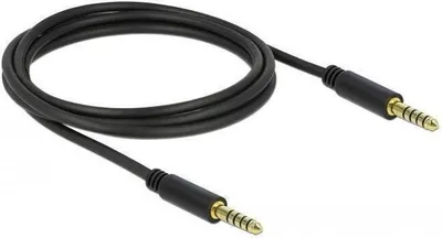 Image de DELOCK Câble jack 4,4 mm 5 broches mâle à mâle 2 m noir