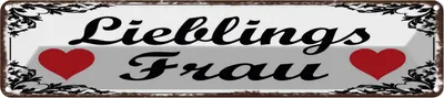 Produktbild von vianmo Blechschild 10x46 cm Libelingsfrau Herz Spruch Zitat