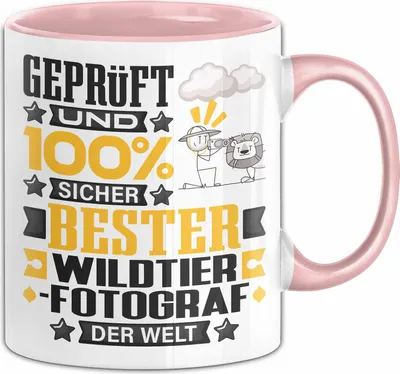 Produktbild von Wildtierfotograf Geschenk Lustiger Spruch für Wildtierfotograf Geschenkidee Bester Wildtierfotograf Der Welt (Rosa)