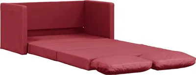 Produktbild von vidaXL Bodensofa mit Schlaffunktion Weinrot 112x174x55 cm Kunstleder