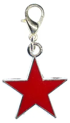 Produktbild von Stern Charm Anhänger Bettelarmband Miniblings Sterne Star Weihnachten rot