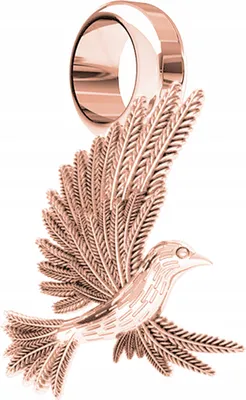 Produktbild von Eleganter Kolibri Charm, 925er Silber Roségold