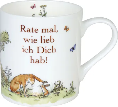 Produktbild von KÖNITZ 1120042420 Becher Rate mal wie lieb ich Dich hab! - 385 ml, Bone china
